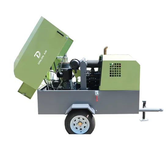 Dinlon Air Diesel Screw Mobile 185cfm Air Compressor for Cleaning